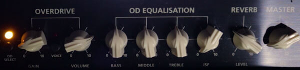 Rolling Stones style rock tone control panel settings